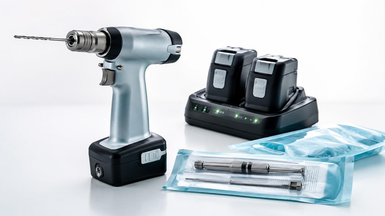 Battery technology applied in surgical power tools: lithium-ion cordless bone drill system equipped with a dedicated charging dock