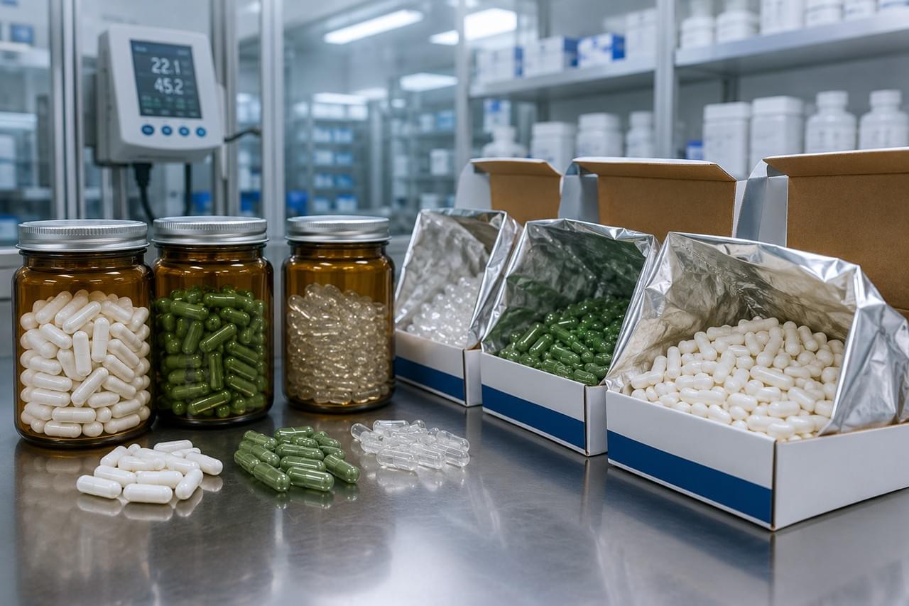 Proper storage conditions for pharmaceutical empty capsules including temperature and humidity control