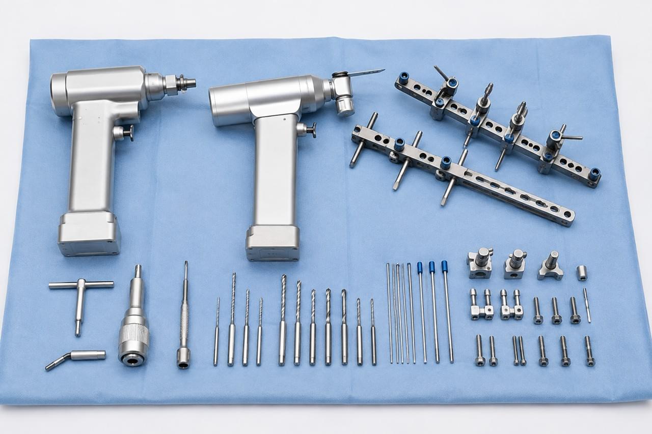 The Ultimate Veterinary Orthopedic Surgery Guide: 7 Power Tools Every Clinic Needs 1 Veterinary orthopedic surgical tools including bone drill oscillating saw and external fixator from Vsun Medical