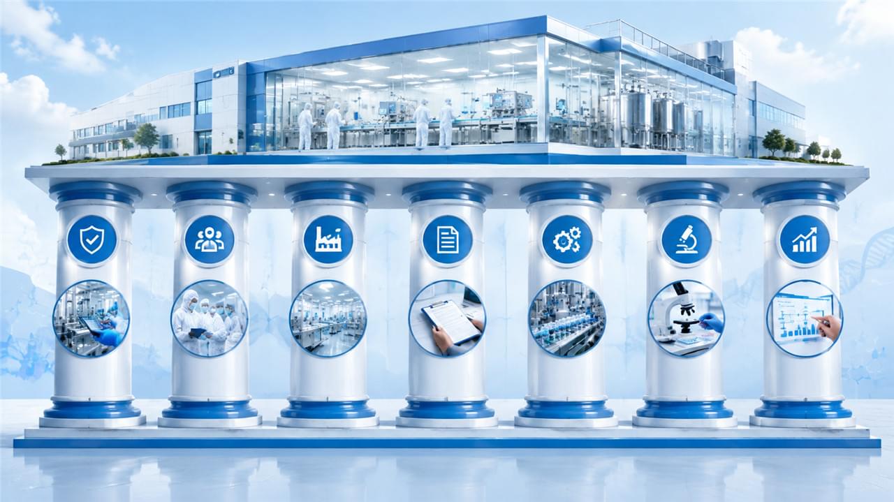 The Ultimate Medical Manufacturing Quality Standards Guide: 7 Pillars That Protect Patients 1 Seven core GMP principles for quality standards in medical manufacturing including documentation production control and CAPA systems